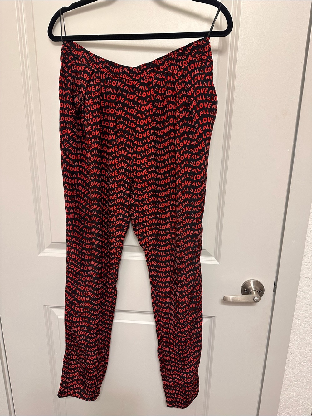 Stella McCartney  "All is LOVE" Print silk pants
Size 42